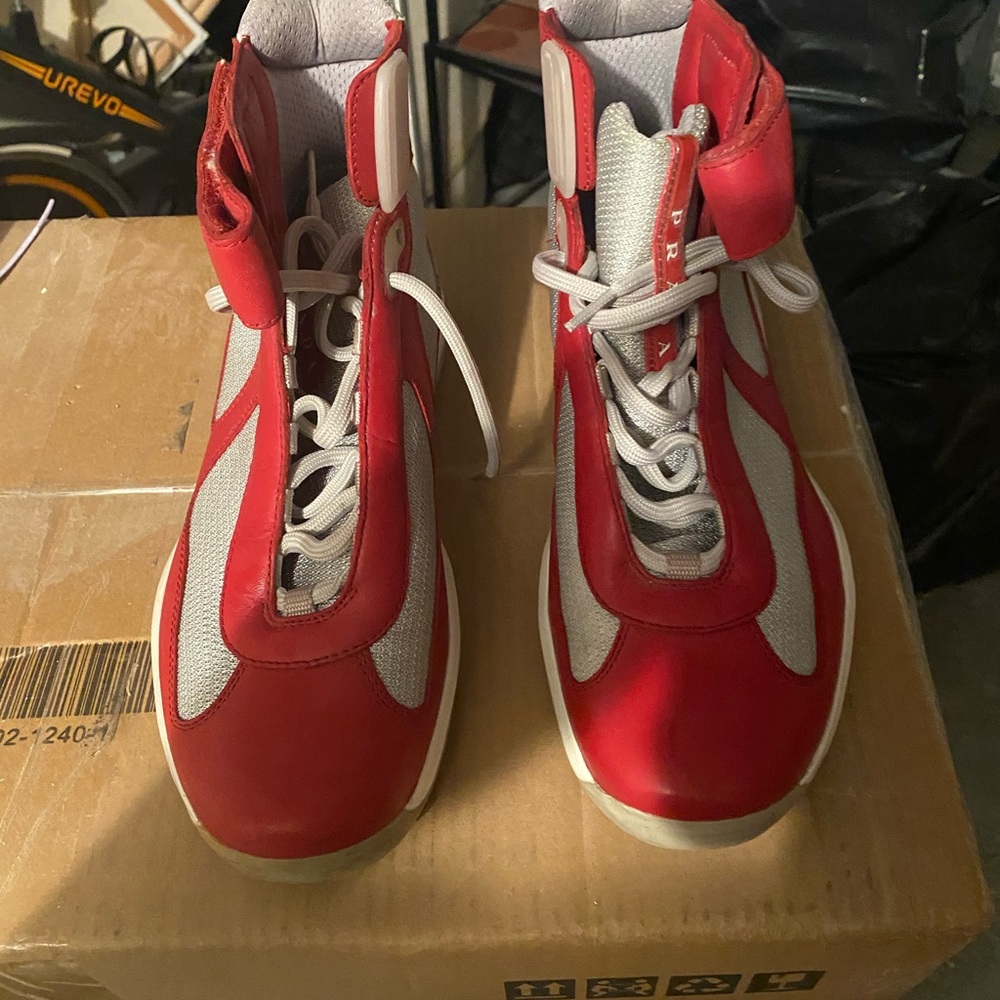 Red Prada high tops